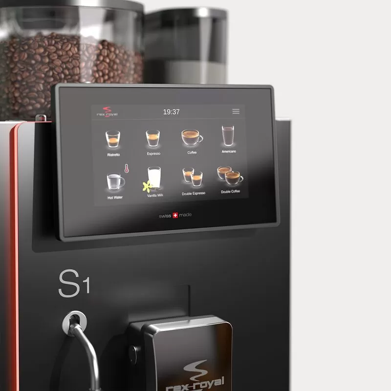Touch-Display mit Getränkeauswahl der Rex-Royal S1